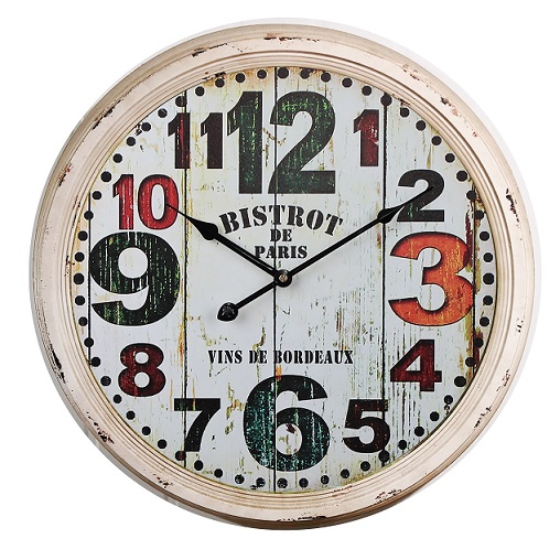 24 Inches Metal Rimmed Wall Clock