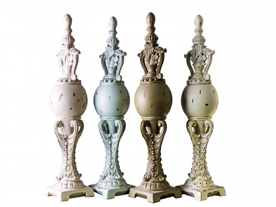 polyresin fire place finials